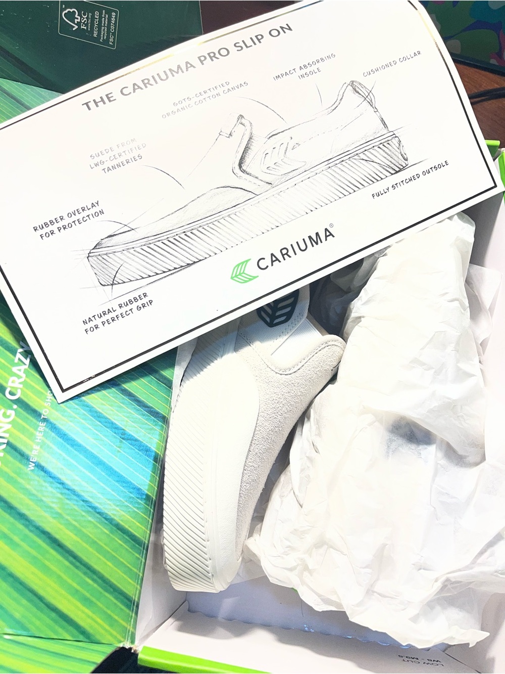 Cariuma pro skate off-white canvas vintage white suede US men 8/ women 9.5 - Picture 5 of 7